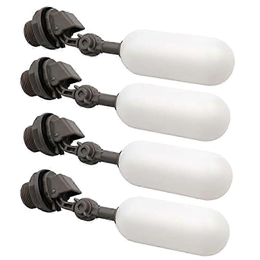 4-Pack 3/4 Inch Adjustable Plastic Water Float Valve for Tank Pool Filter