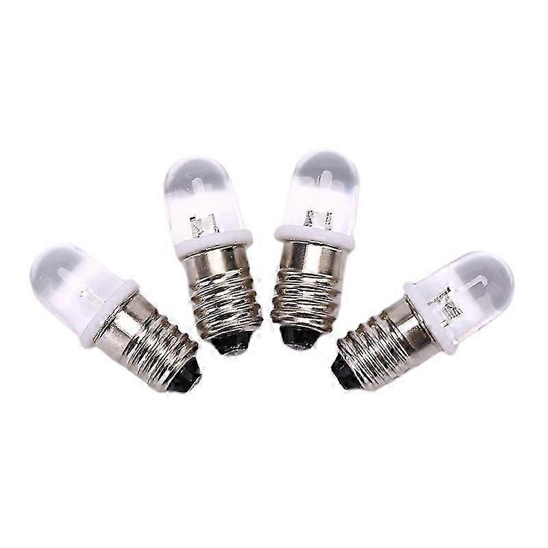 5pc E10 Led Bulb E10 DC 3V 45V Instrument Bulb E10 Indicator Bulb Old Fashioned Flashlight Bulb 02W
