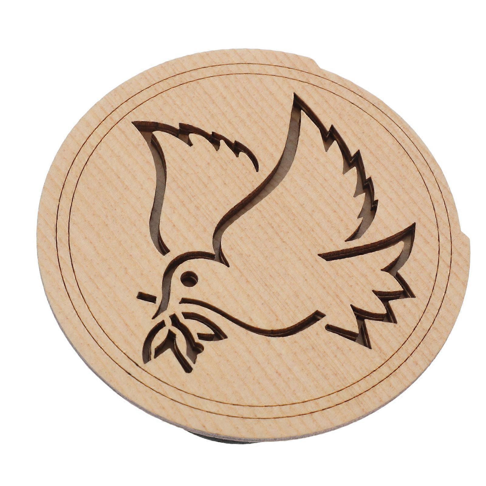 Soundhole Cover Bird Pattern Guitar Maple Wood Feedback Buffer