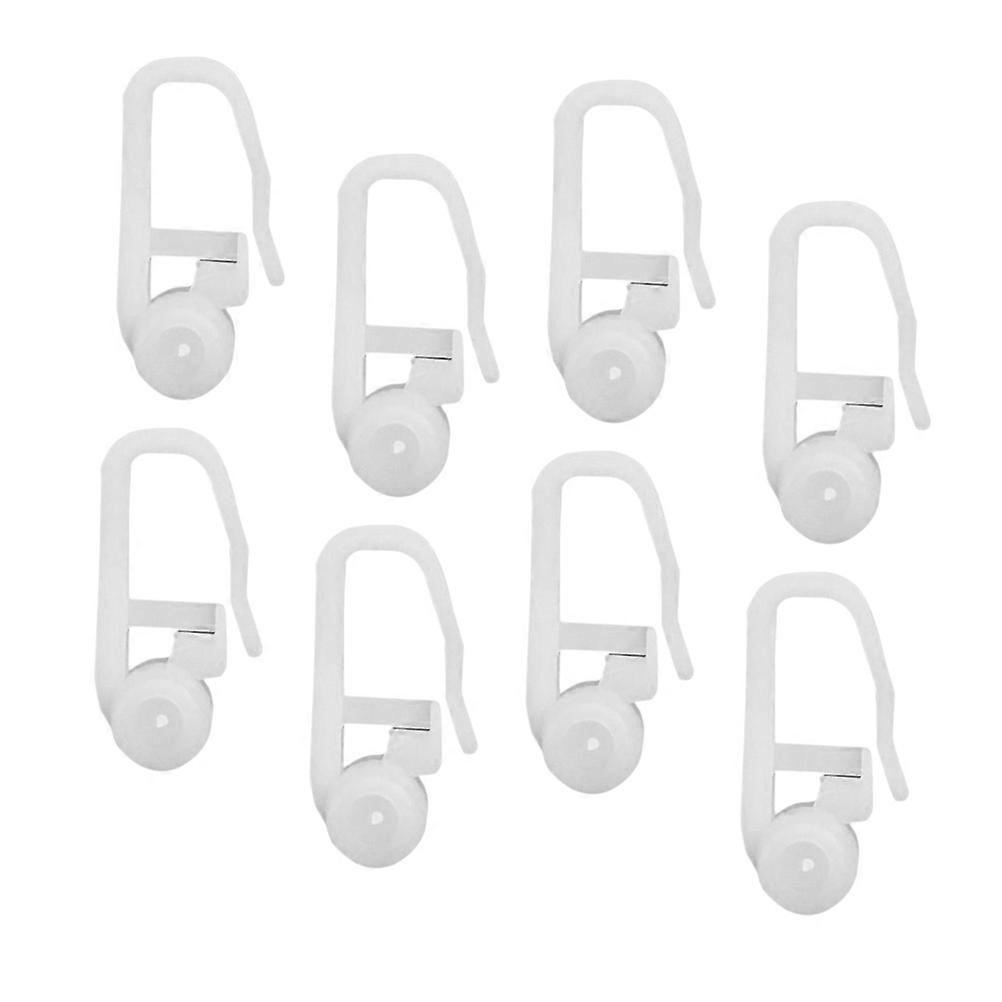 Universal Curtain Roller Hook Ring for Bed Curtain Hooks 100Pcs White