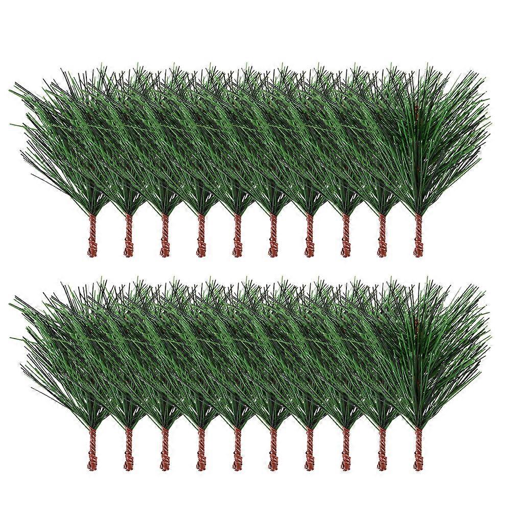 Artificial Pine Needles Pine Branches for Christmas Decoration 50Pcs Set