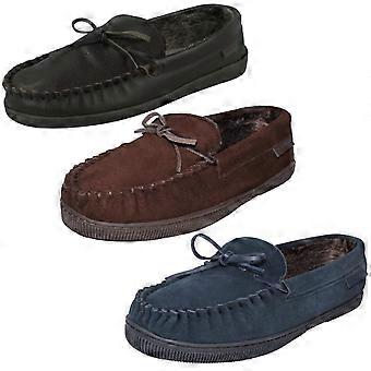 Pantofole da uomo Hush Puppies modello mocassino Ace - Camoscio blu navy - Taglia UK 12 - Taglia EU 46 - Taglia US 13