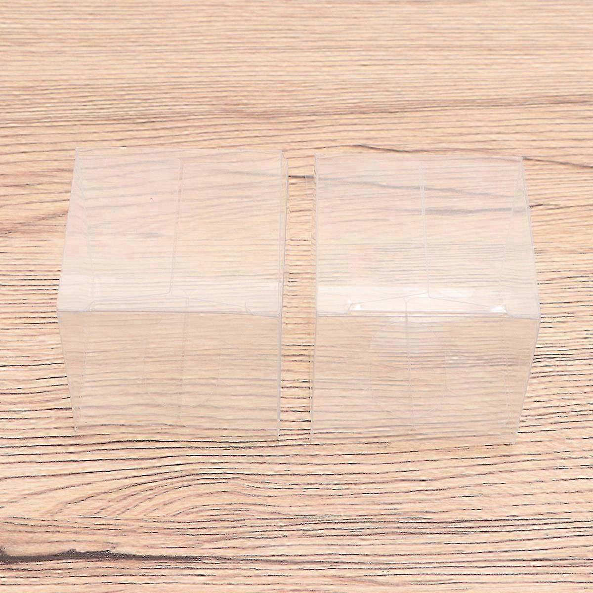 Transparent Plastic Gift Box for Package Use 20Pcs Square PVC Packing Boxes