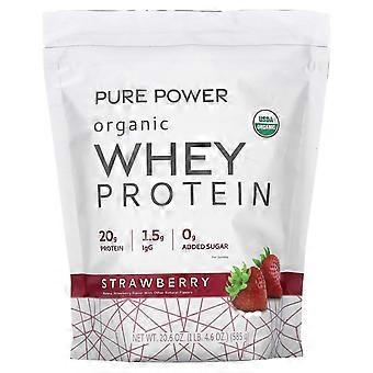 Dr. Mercola, Pure Power, Biologische Wei-eiwit, Aardbei, 585 g (1 lb 4.6 oz)