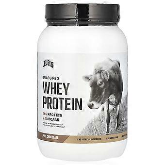 Levels, Proteína de soro de leite em pó de vacas alimentadas a pasto, sabor chocolate puro, 907 g (2 lb)