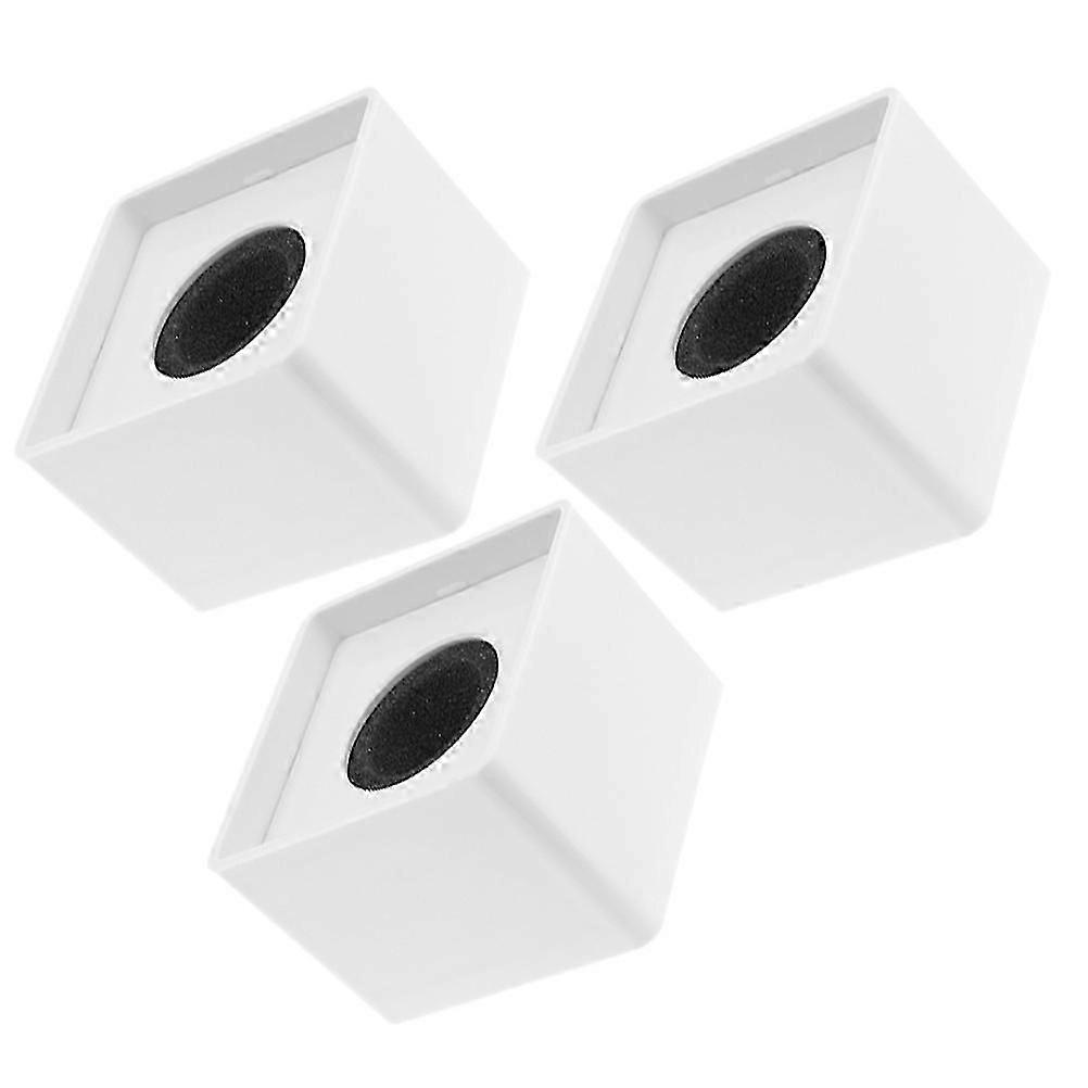 White Plastic Mic Flags for Microphone Use with Interview Logo 3Pcs