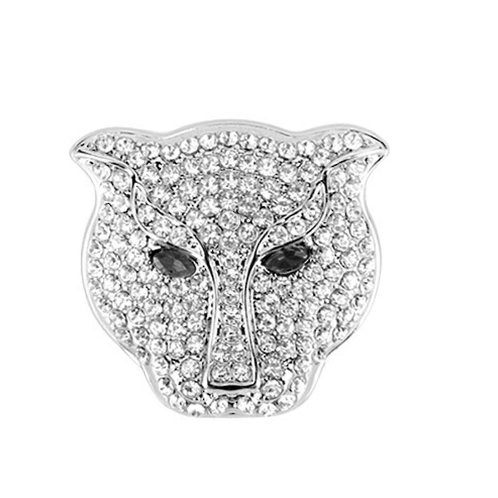 Car Engine Start Stop Button Cover Rhinestone Leopard Head Push Start Ignition-wfx