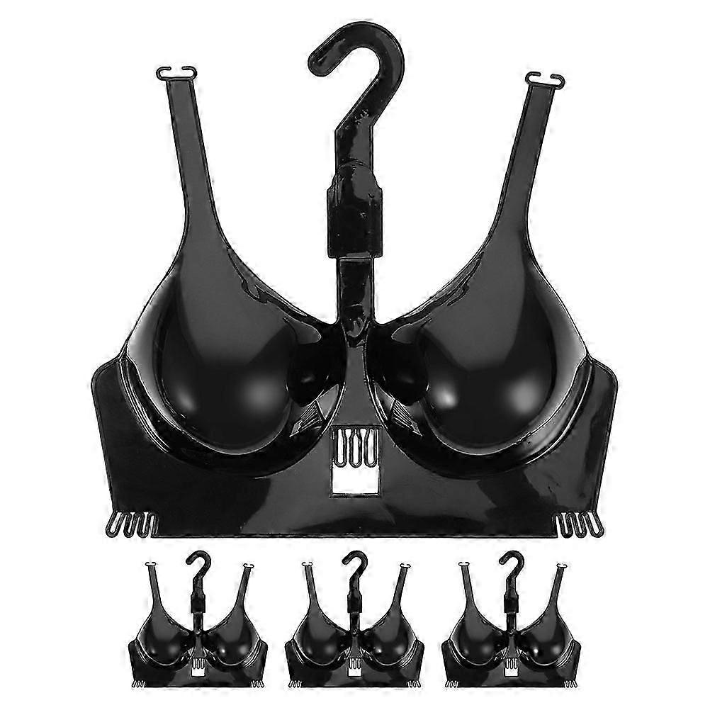 Black Plastic Bra Hangers for Store Display | 4Pcs