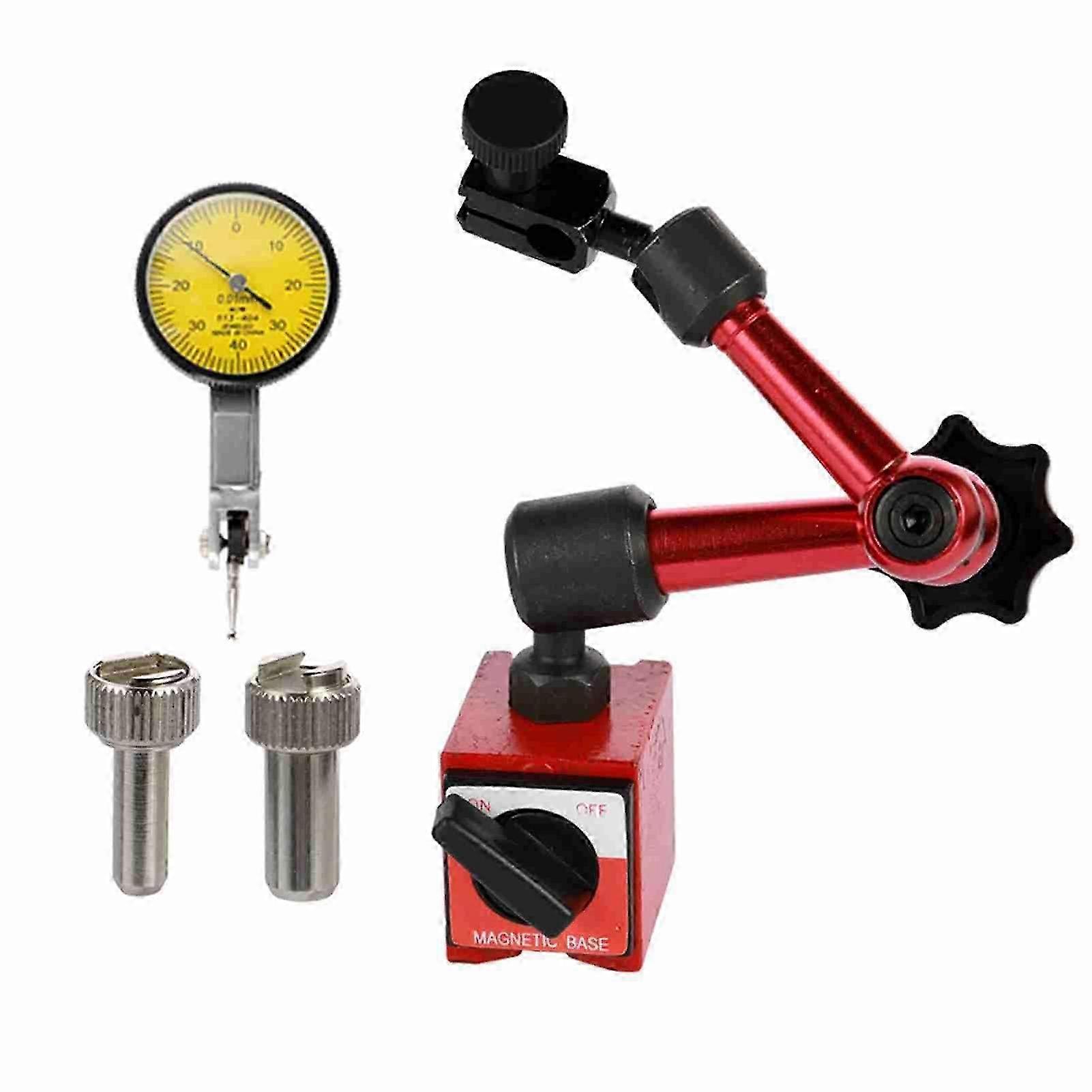 Shockproof Waterproof Leverage Dial Indicator and Mini Flexible Magnetic Base Holder Bracket Tool Kit