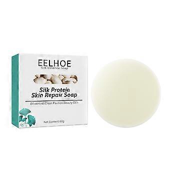 Silk Protein and Goat Milk Round Facial Soap - Deeply Cleanses, Repairs, Moisturizes and Softens Skin