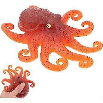 Octopus Mochi Animal, 4.75.1 Inch Realistic Octopus Figure for Kids & Adults, Soft Stretchy Stress Relief Fidget Toy, Ocean Animal Bath Toy, Desk Deco