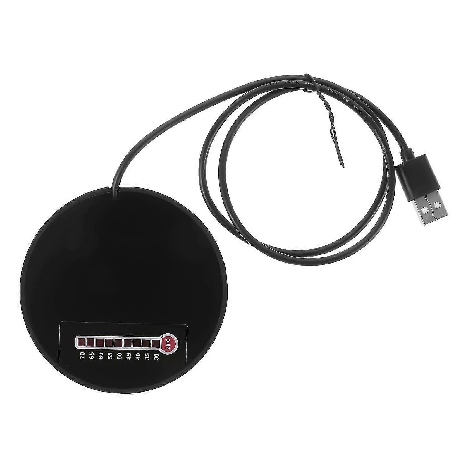Electric Coffee Cup Warmer with Temperature Display, Rubber Heating Coaster for Home Office Desk