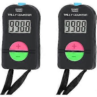2pcs Small Digital Counter Electronic Add/subtract Manual Clicker Manual Counting Golf Sport Counter