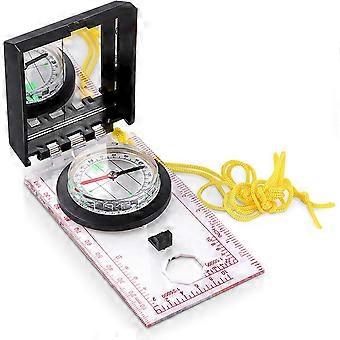 Navigation Compass for Map Reading, Professional Compass for Orienteering, Multifunctional Compass with Mirror and Declination, Survival Mountaineerin