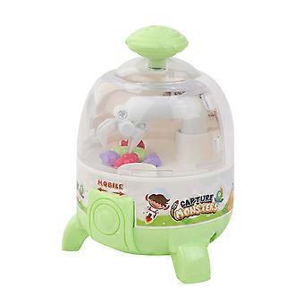 Kids Rocket Claw Machine Toy met 6 beeldjes DIY Sticker Peuters Hand Eye Coördinatie Training Mini Arcade Game Jongens Meisjes Gift