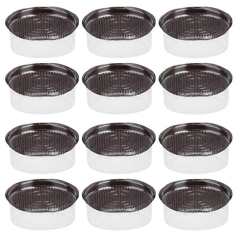 30Pcs Transparent Plastic Cake Boxes Cupcake Muffin Holders Cake Cases (Coffee)