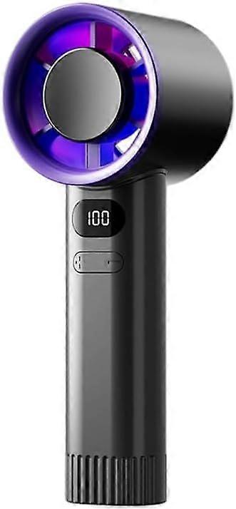 USB Rechargeable Handheld Fan with LED Light Display