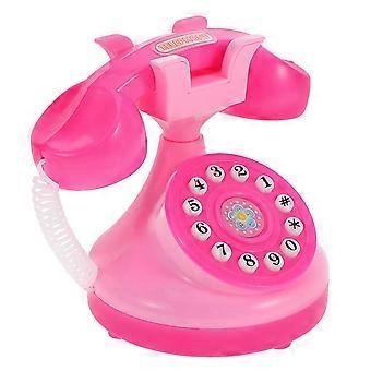 Brinquedo de telefone de plástico Chatter Phone Toy Crianças Ensinando Telefone Pretend Play Phone Rotary Phone Prop Favor de festa de aniversário para crianças