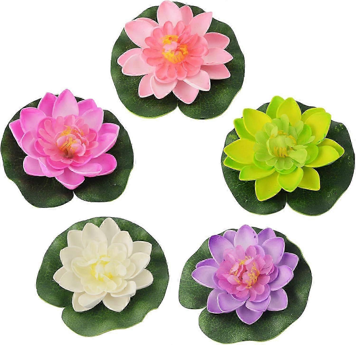 Artificial floating water lily pots