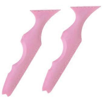 2pcs Reusable Eyeliner Stencil Silicone Eyeliner Aid Eyebrow Eyeshadow Applicators Makeup Tool
