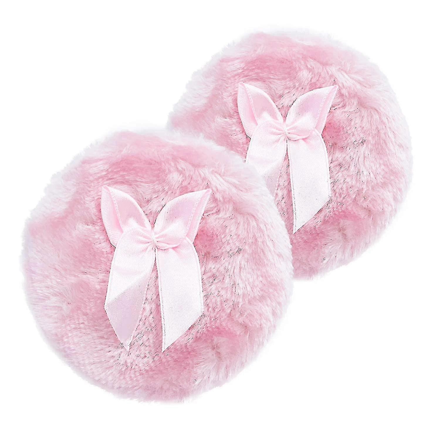 Large Puff, Soft Fluffy Puff, 2 Count, Pink