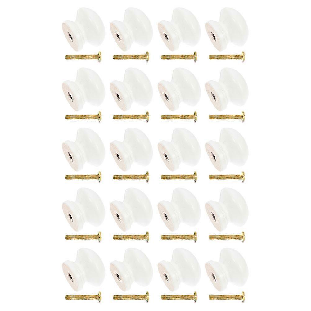 Wood Pulls Cabinet Knobs for Drawer Use 20Sets with Screws Included