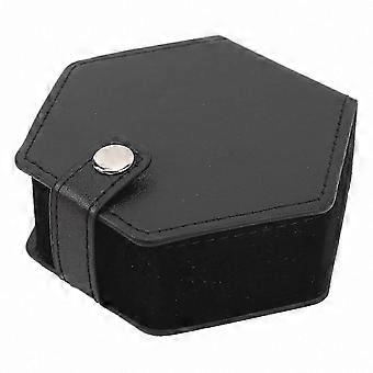 Scatola portadadi in pelle nera con vassoio rimovibile con fessure – Vassoio portatile per giochi di dadi, porta monete e portachiavi, ideale per serate di gioco e viaggi.