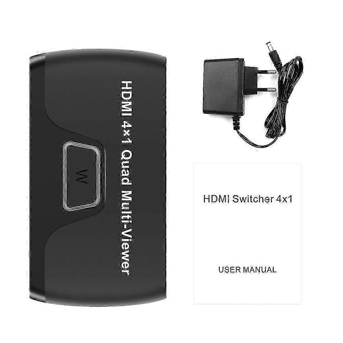 -compatible 4x1 -viewer Screen Viewer -compatible 4 In 1 Out Splitter,eu Plug