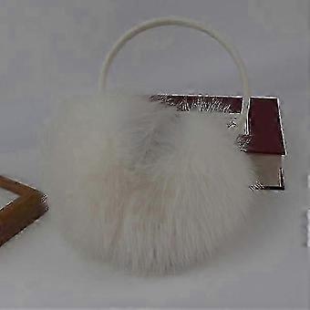 Novos protetores de orelha de inverno em pele de raposa genuína para mulheres, cachecóis de pele de raposa natural, modelo duplo, genuínos e quentes, Plcomh EarMuff, cachecol de pele sólida para uso externo.