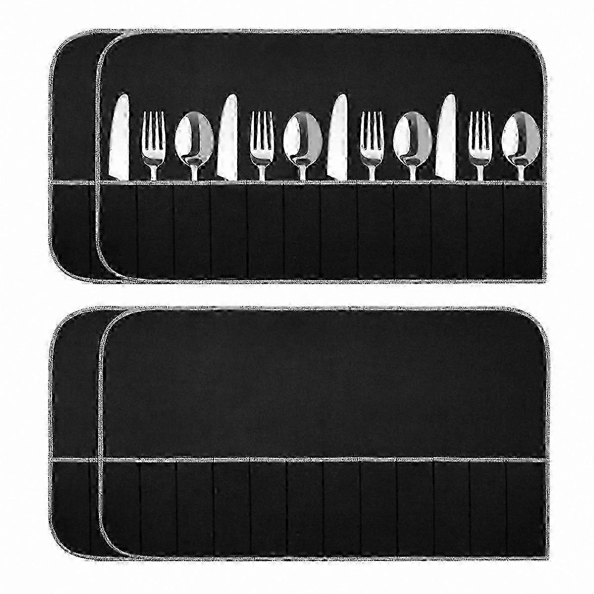 Anti-Tarnish Felt Flatware Organizer with Silver Storage Protector Bags