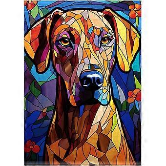 Stained Glass Rhodesian Ridgeback Jigsaw Puzzle SQZ325