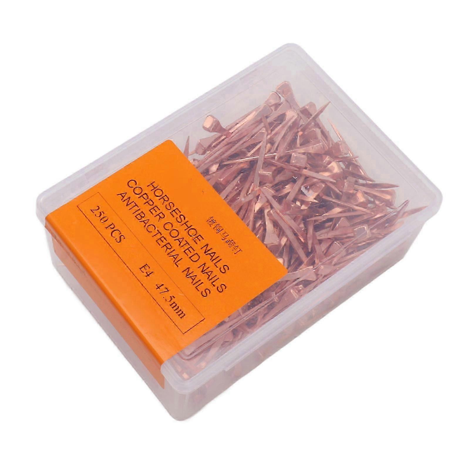 250Pcs Copper Plated Horseshoe Nails 47.5mm Rustproof E4