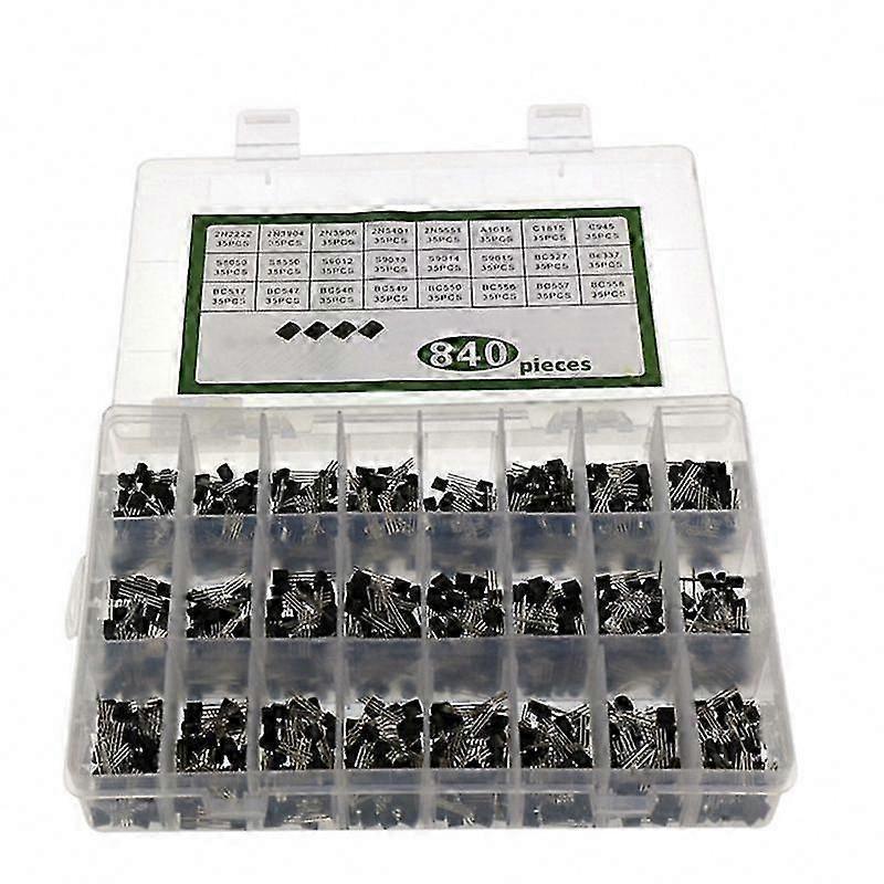 TO-92 Diode Transistor Kit - 840 PCS, 24 Specifications Assorted Set