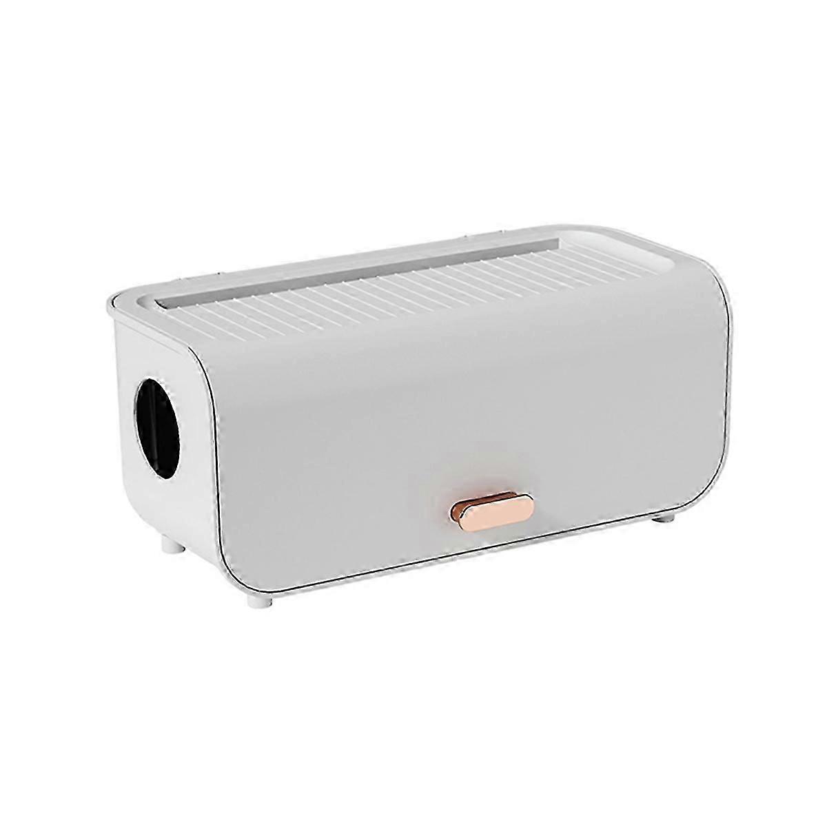 Desktop Cable Storage Box Power Line Storage Case Dustproof,B