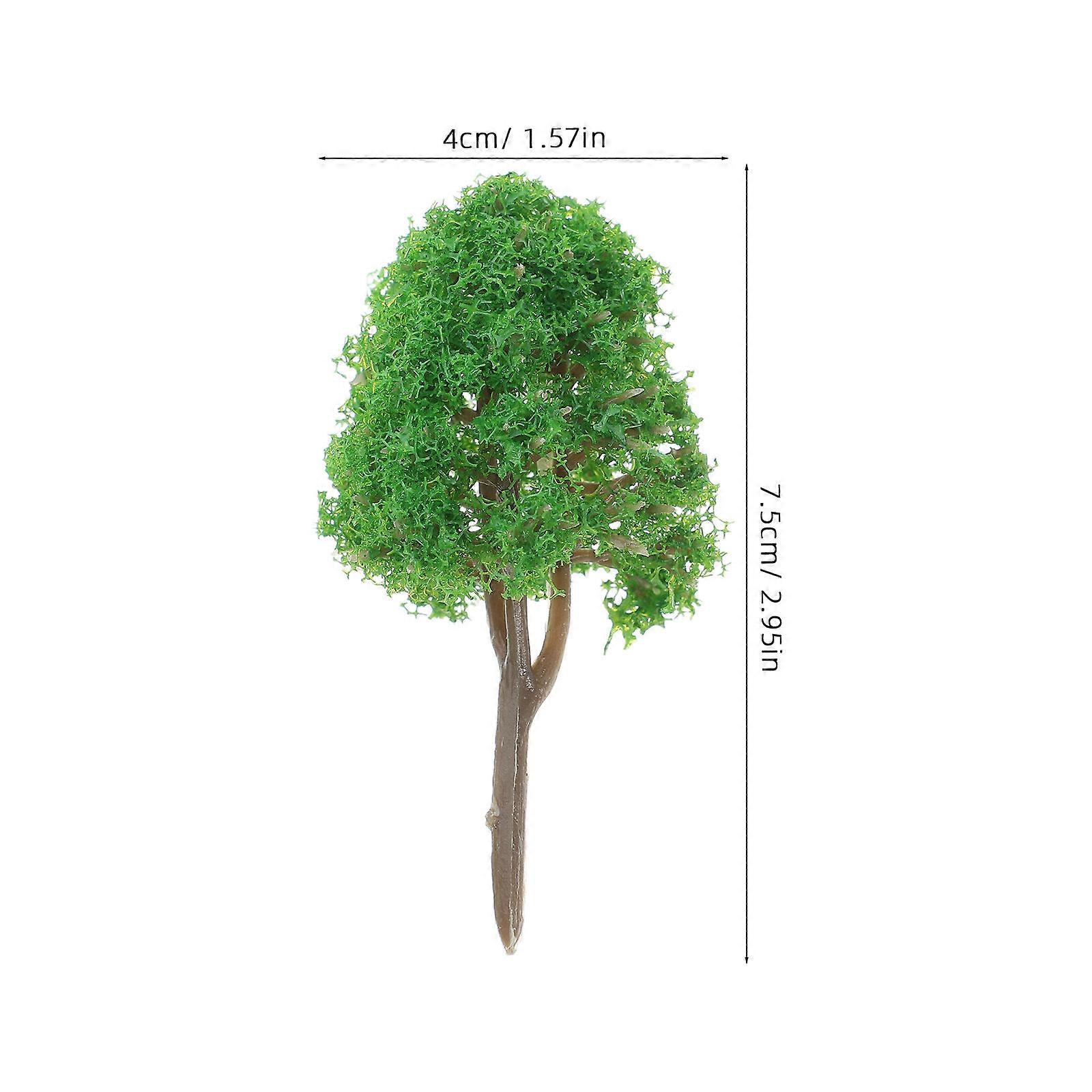 Green Landscape Tree Plastic Trees for Model Decoration 20Pcs Set