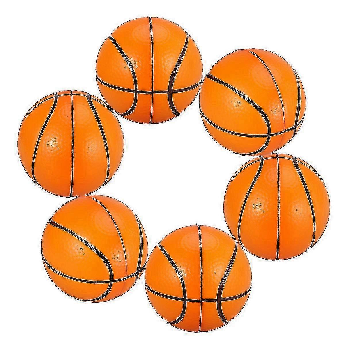 6-Pack PU Basketball Squeeze Balls
