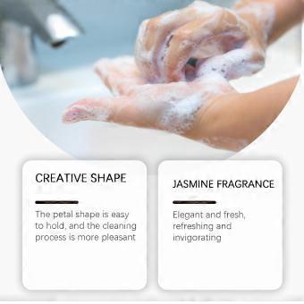 Petal Hand Soap Tablets, With Jasmine Flavor: Glycerin, Disodium Edta, Jasmine Oil; It Is Carefully Formulated With Sodium Palmitoleate, Stearic Acid 