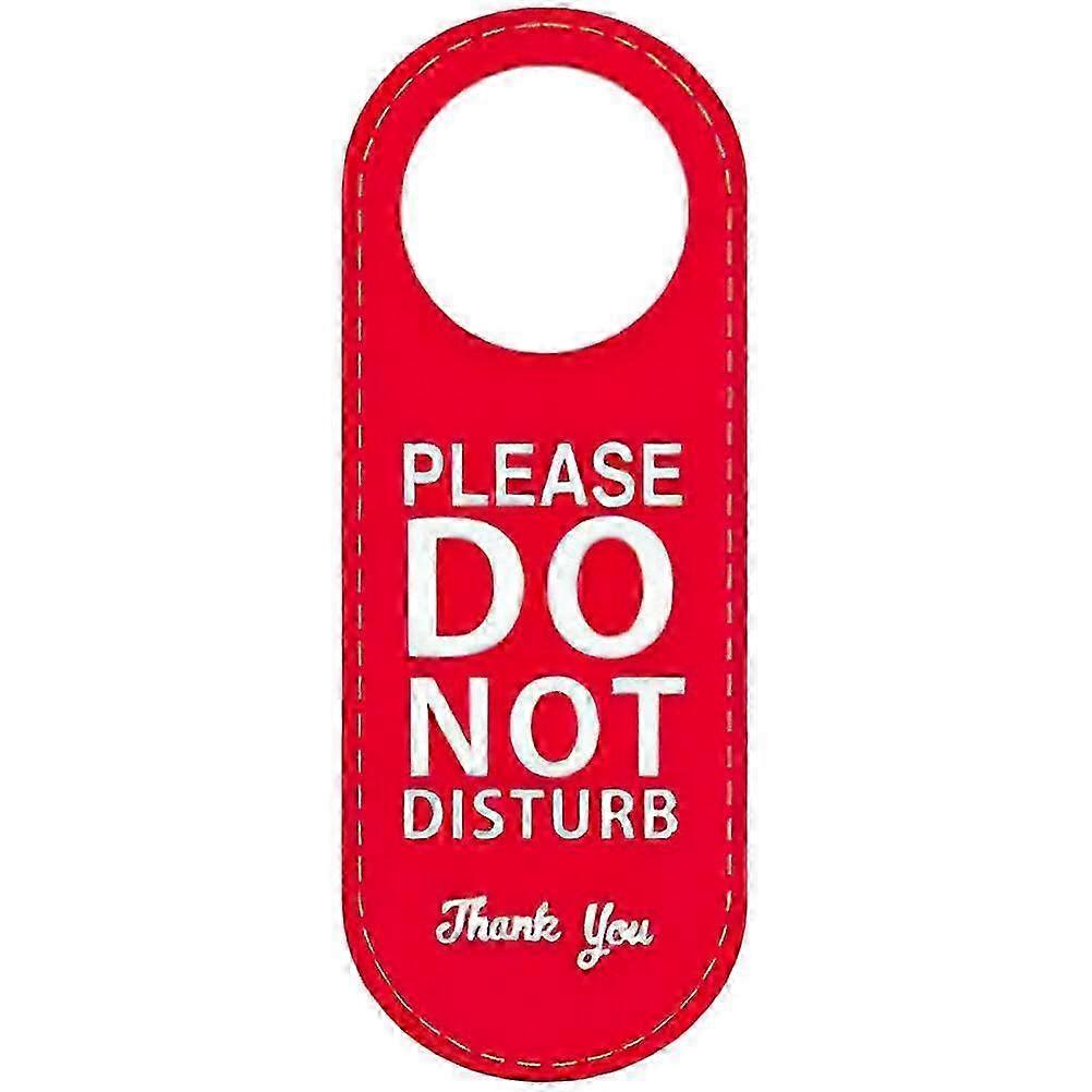 Double-Sided Leather Do Not Disturb Door Sign