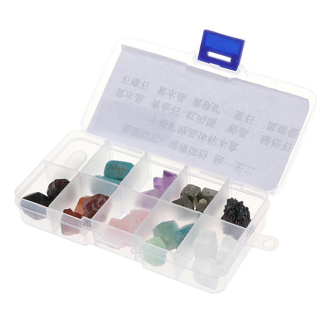 Pack of 10 Rock Mineral Collection Geology Science Kit Earth Science Toy #B