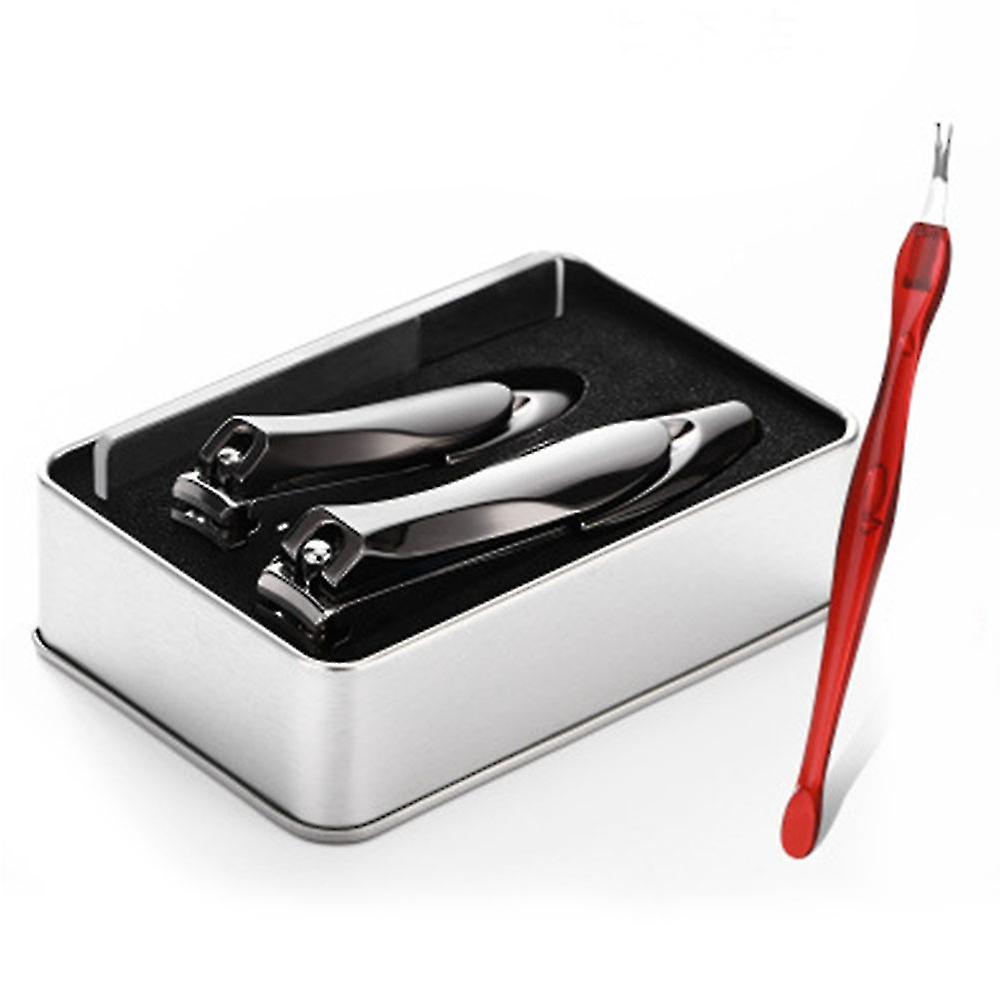 Nail Clippers Set With File With Metal Case