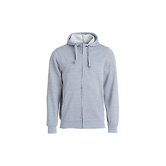 Clique Men's Basic Full Zip Hoodie - Gray Melange, Size XL, 65% Polyester 35% Cotton