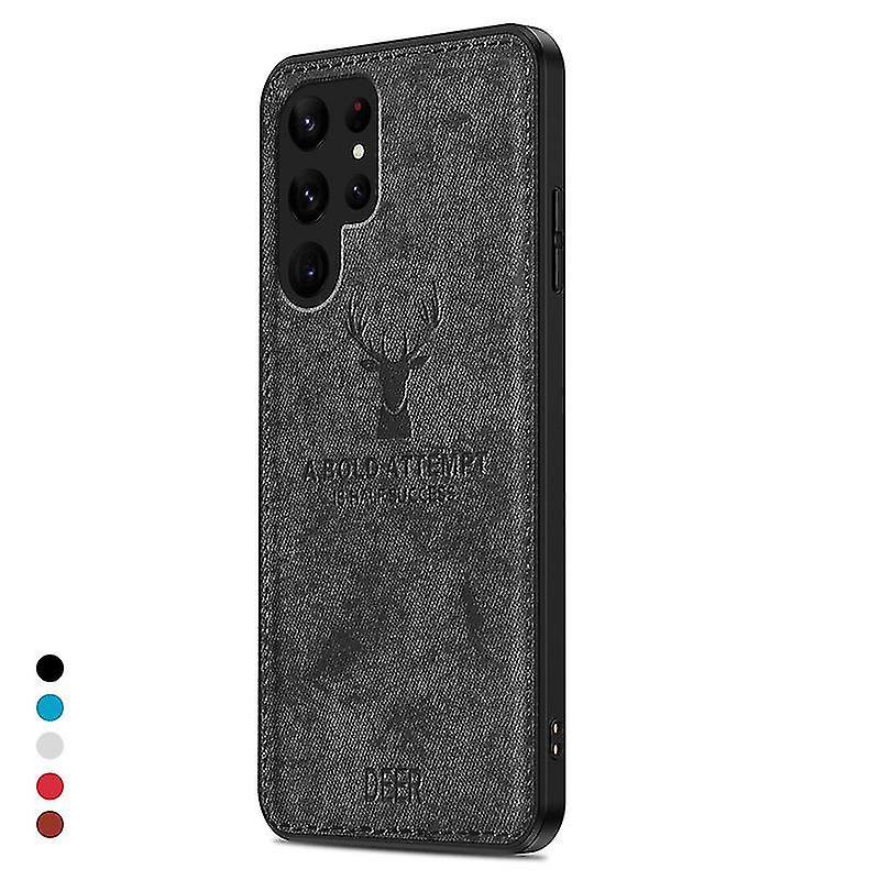 Cloth Deer Pattern Case Compatible Samsung Galaxy S23 Ultra/s23 Plus/s23 Soft Elk Deer Shell Cover