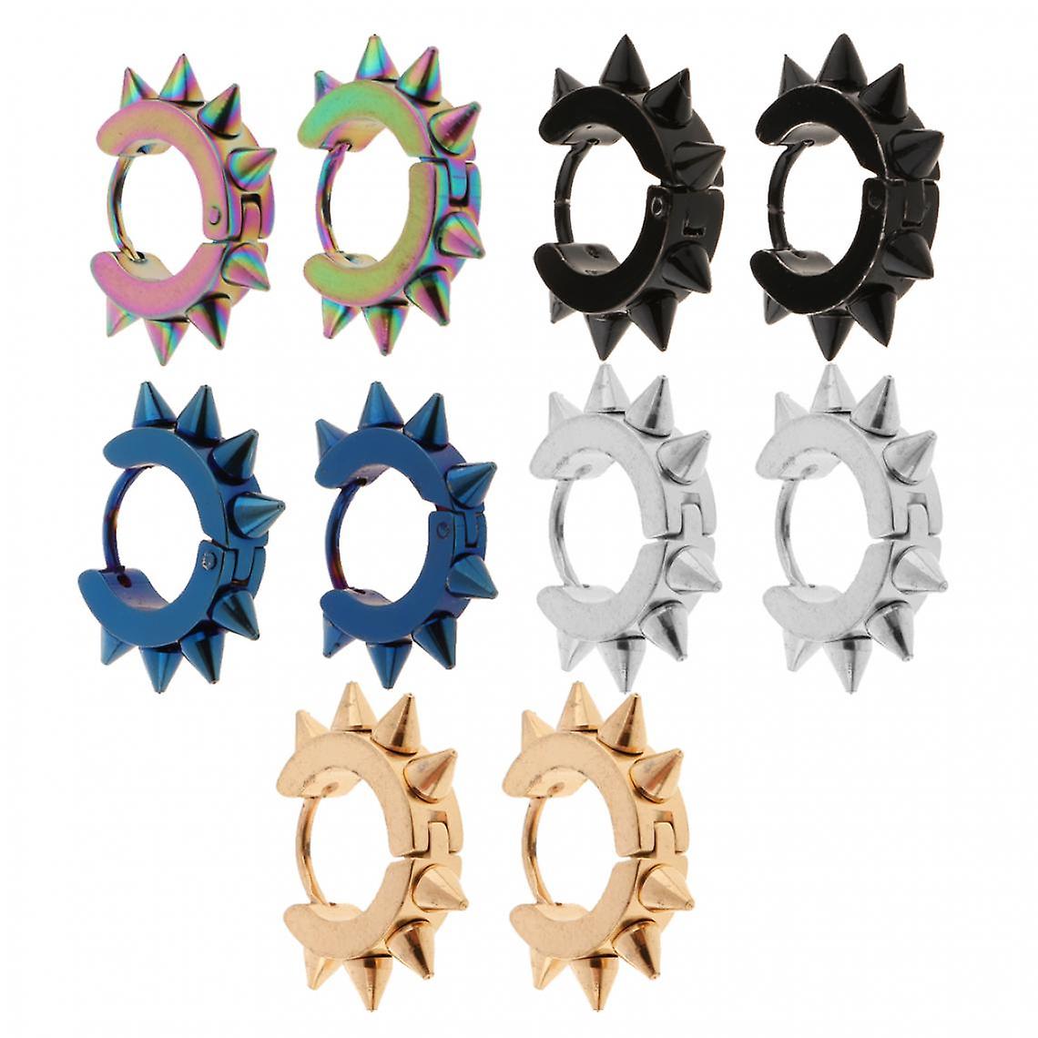 10pcs Small Stainless Steel Stud Earrings For Men Women