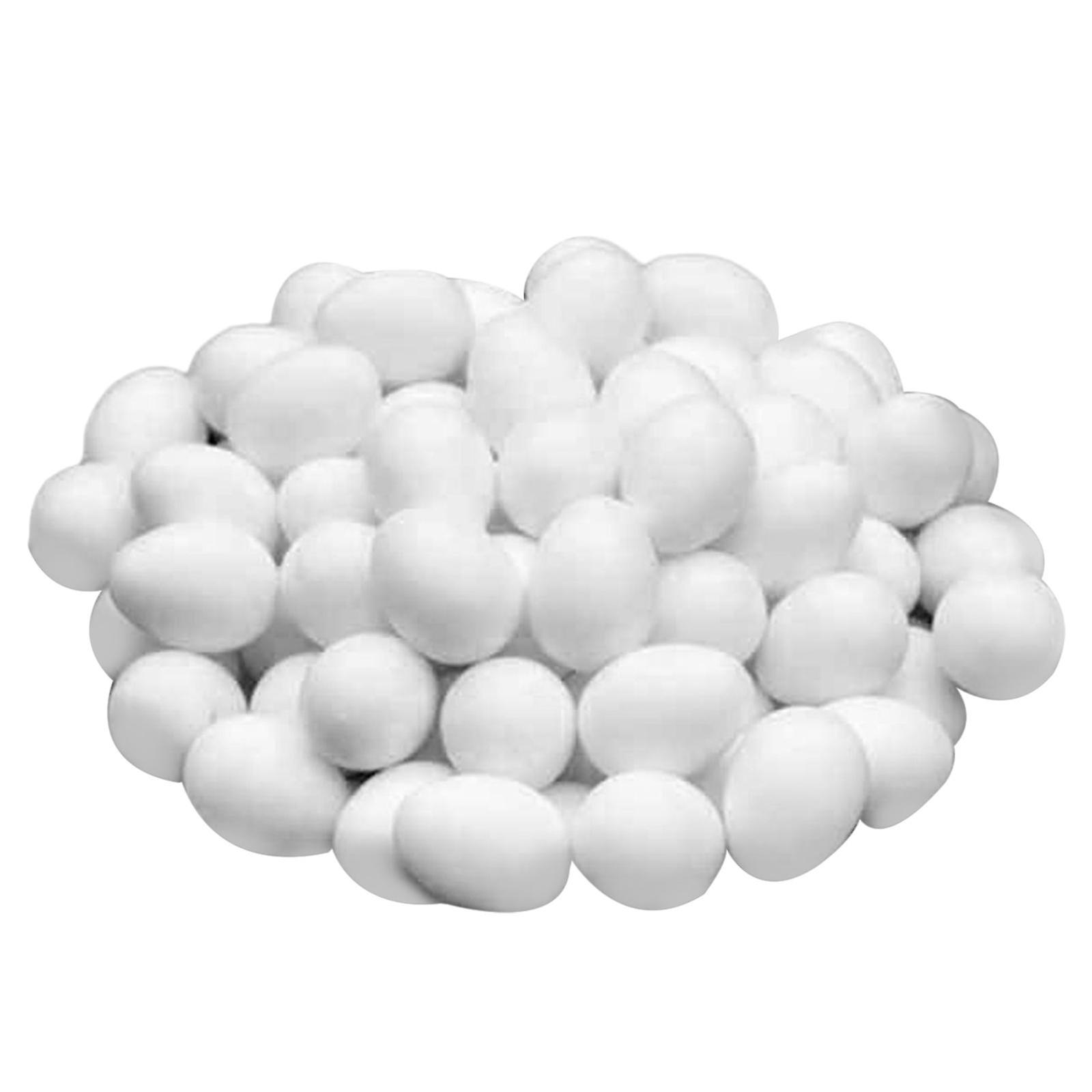 50Pcs Plastic Pigeon Eggs Artificial False Eggs Hatching Supplies White