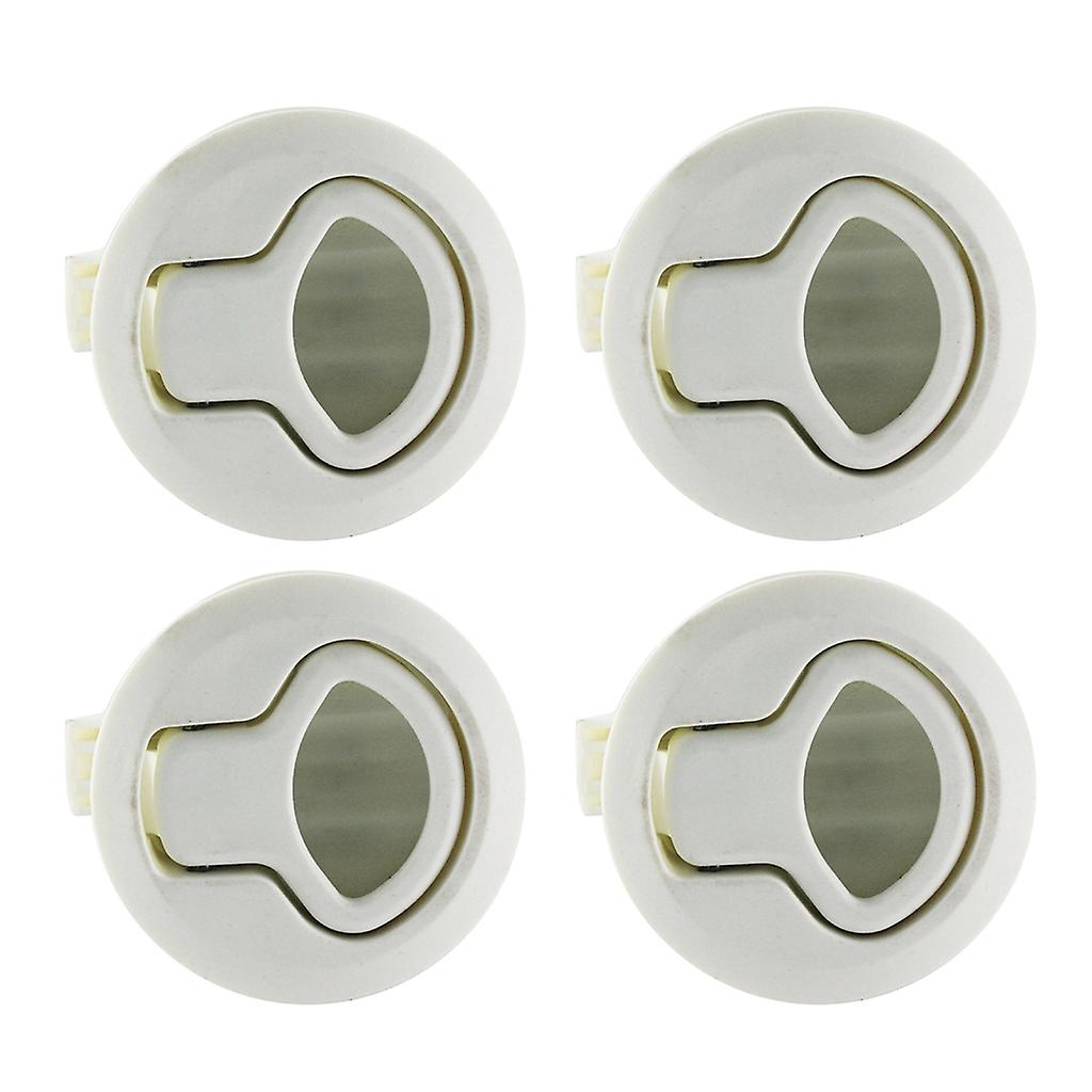 4 stuks Zwarte Ronde Flush Pull Slam Latch voor RV's Boten Marine Deck Hatch Deur