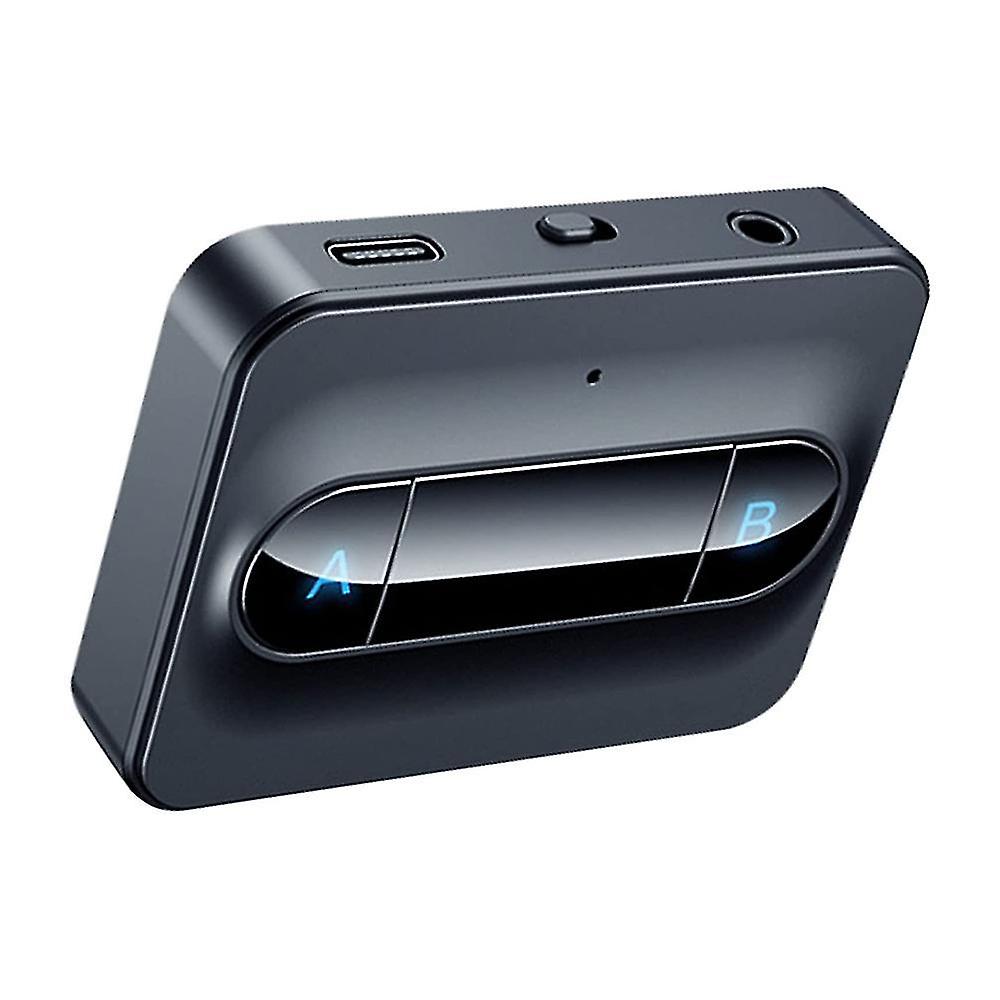 Bluetooth 5.0 Transmitter Adapter Dual Link Link Headphones Black