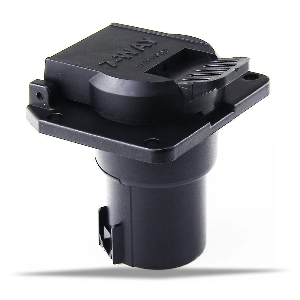 7 Pin Trailer Socket Adapter 6-24v 7-way Rv Motorhome Power Plug Socket Connector Accessory For Trailer Tractor