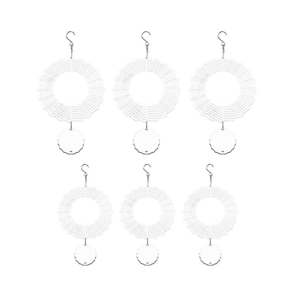 6pack 10inch/8inch Sublimation Wind Spinner Blanks 3d Wind Spinners Hanging Wind Spinners Windmill