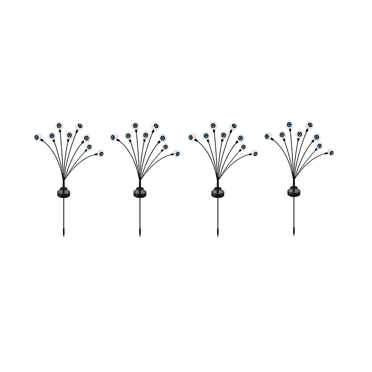 Halloween Decorations Outdoor Eyeball Lights, 4Pcs 8LEDs Solar Pathway Lights Swaying By Wind for G