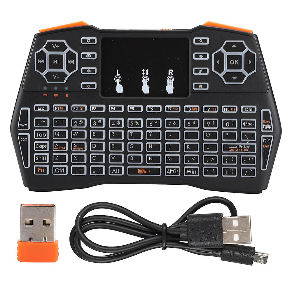 I8 Plus LED Backlit Version 2.4GHz Mini Wireless QWERTY Keyboard with Touchpad